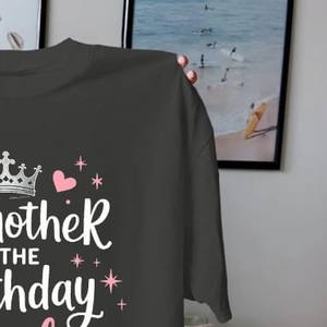 Camiseta de Cumpleaños Personalizada para Mujer, Cosida a Medida, Informal, Antiarrugas, Transpirable y Cómoda - Product Image 4