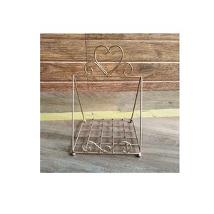 golden metal <b>basket</b> for home <b>table</b> decoration square shape metal wire hamper <b>basket</b> for gift at sale customized size <b>baskets</b> - Product Image 1