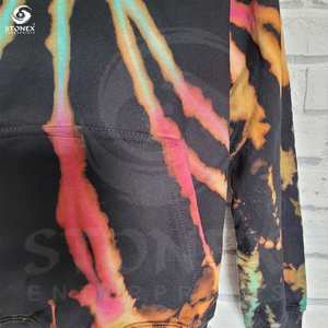 Venta al por mayor precio de fábrica profesional logotipo personalizado Tie Die Printed Men Hoodies Tie Dyed Pullover Hoodies para hombres - Product Image 4