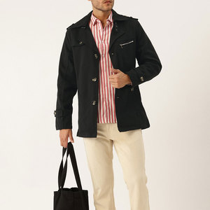 Marché en ligne approvisionnement prix raisonnable Offre Spéciale hommes Long manteau col haut belle qualité vêtements de plein air Style de rue hommes manteau décontracté - Product Image 4