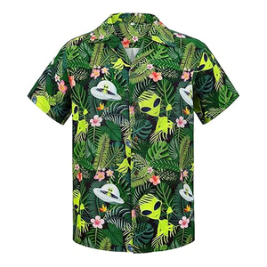 เสื้อเชิ้ตฮาวายลายดอกไม้ระบายอากาศได้ดีสำหรับผู้ชาย แขนสั้น ติดกระดุม ดีไซน์แปลกใหม่ เหมาะสำหรับใส่ไปเที่ยวทะเลในช่วงวันหยุดฤดูร้อน สไตล์ฮาวาย - Product Image 4