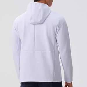 Ensemble de survêtement pour homme avec fermeture éclair sur le devant, tissu thermique texturé respirant, produit haut de gamme pour les vêtements de plein air et les vêtements de sport, survêtements pour homme - Product Image 3