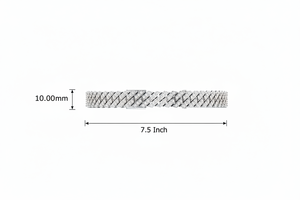 Bracelet élégant pour femme en diamant à maillons cubains surélevés |   Diamant taille brillant 2,45 carats - Product Image 2