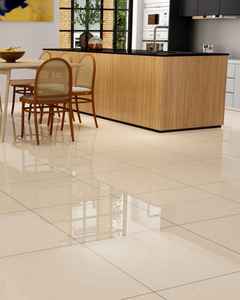 Carreaux de haute qualité 600x600mm Carreaux de sol en porcelaine beige brillant Carreaux vitrifiés aspect marbre premium pour sols résidentiels et commerciaux - Product Image 4