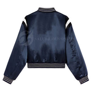 Wholesale Price Baseball <b>Jackets</b> Customizable Size <b>Short</b> Length Woven <b>Jackets</b> Cotton Filling Material Plain Dyed Crop Techniques - Product Image 2