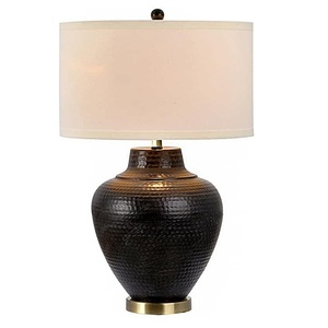 Top arrivée luxe éclairage chevet martelé lampe de table décoration de la maison à la main métal laiton personnalisé Logo taille forme - Product Image 1