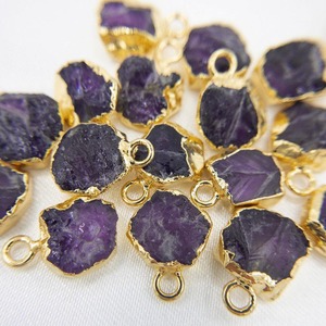 Argent Sterling Améthyste Brut 8-10mm Pendentif Connecteur À La Main Électrolytique Mode Bijoux Bruts Février Pierre De Naissance Cadeau Fête - Product Image 5