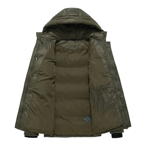 เสื้อแจ็คเก็ตผ้าแคนวาสบุใยสังเคราะห์สำหรับผู้ชาย รุ่น Winters Warm พร้อมฮู้ดและโลโก้ด้านหน้า สไตล์ไฮสตรีท - Product Image 6