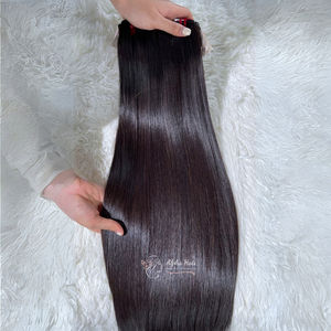 ราคาโรงงานกระดูกตรงซูเปอร์โซลผม 2024 ลากคู่วิกผมเวอร์จินต่อผม - Product Image 1