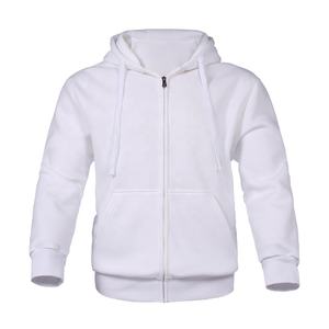 Sudadera con capucha térmica de moda de invierno para hombre 100% algodón al por mayor ropa de calle con cremallera completa transpirable básico personalizado sólido básico de invierno para hombre - Product Image 1