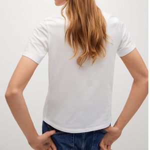 เสื้อยืดผู้หญิงแบบเรียบ ผ้าฝ้าย 100% 180gsm สั่งทำได้ พิมพ์โลโก้ได้ ขายส่ง - Product Image 3