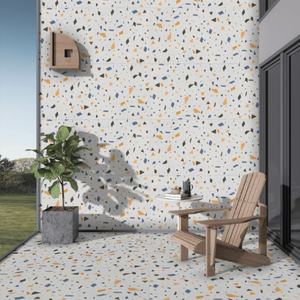 Azulejos de porcelana pulidos para suelo de lujo, en serie Terrazo, disponibles en 600x1200mm, Uesed en Hotel - Product Image 1