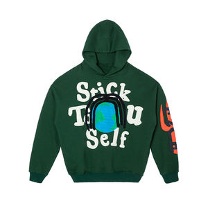 Sudaderas con capucha abullonadas de algodón de lujo Diseño personalizado Sudadera con capucha con estampado de abullonado 3D Fabricante Sudaderas con capucha personalizadas Estampado de abullonado de alta calidad - Product Image 4