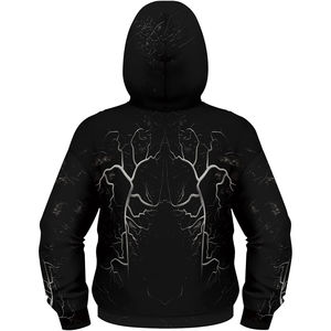 Sudadera con Capucha Personalizada al por Mayor con Bordado de Diseño de Araña para Hombre, Estilo Casual, con Bolsillo Canguro, para Entrenamiento, Ropa Urbana, 100% Algodón, Invierno - Product Image 2
