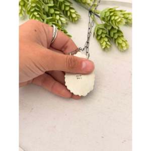 Collar de Turquesa Mixta y Plata de Ley con Diseño de Gota de Agua de Sheila Becenti para Regalo - Product Image 5
