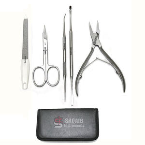4-Piece Podiatry Treatment Surgery <b>Set</b> Heavy Duty Curved Blade Manicure Pedicure Case for Toenail Cantilever Nail Clipper Boxed - Product Image 4