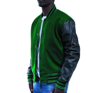 Chaquetas universitarias de béisbol personalizadas para hombre al por mayor para invierno chaquetas universitarias de talla grande para hombre con mangas de cuero - Product Image 6