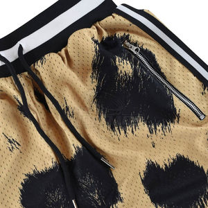 Pantalones cortos de malla informales de verano con logotipo personalizado y bolsillos, pantalones cortos de malla transpirables de secado rápido para gimnasio para hombre 2025 - Product Image 6