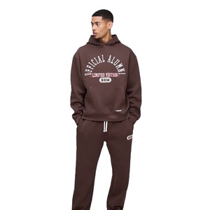 Sudadera con capucha de calidad superior, pantalones holgados rectos, conjunto de pantalones de chándal, ajuste cuadrado de gran tamaño con impresión personalizada, característica transpirable - Product Image 1