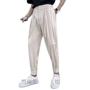 Pantalones Casuales de Hombre de Alta Calidad Marca 2025, Moda Otoñal, Holgados, Cintura Media, 100% Algodón, Antiarrugas, Cierre de Cremallera, Multibolsillos - Product Image 6