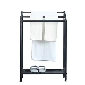 Unique Y Shape 3 Tier Modern Black Color Freestanding <b>Towel</b> Bars for <b>Bathroom</b> <b>Towel</b> Hanging or Cloths Hanger Use <b>Towel</b> Rack - Product Image 6