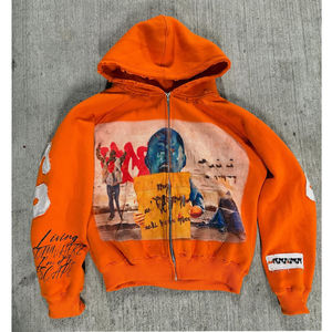 Survêtement décontracté à capuche pour homme, style streetwear hiver, avec poches latérales, 100 % coton léger, vêtements de sport personnalisés OEM pour la gym et les voyages - Product Image 3