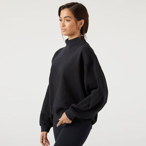 Chaqueta con capucha y cremallera de invierno de cuello alto personalizada para mujer, sudaderas deportivas transpirables de felpa francesa a la moda para mujer - Product Image 3