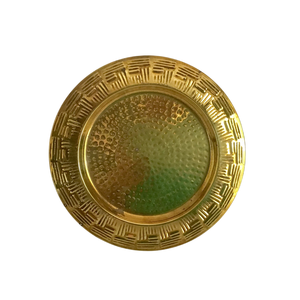 Assiette à Dessert en métal plaqué or de la plus haute qualité assiette de chargeur accessoires de vaisselle texturés élégants pour la décoration de la maison et des cadeaux - Product Image 2