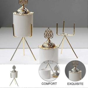 Decorative Turkish New Designer Best Selling Golden Luxury Brass Metal Small Eco-Friendly <b>Incense</b> Burner Home Hotel Use - Product Image 3