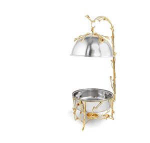 Buffet en métal rond en cuivre moderne pour plats chauffants, fêtes, événements dans des hôtels de luxe et restauration professionnelle - Product Image 2