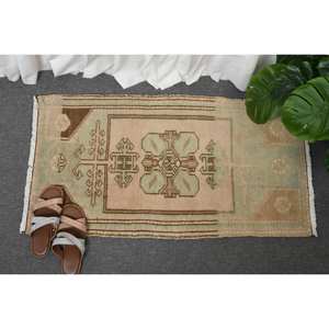 Vintage 180cm X 320cm Beige alfombra turca hecha a mano área grande poliéster lana látex abstracto Patchwork pasillo alfombras - Product Image 4