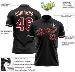 Uniforme deportivo OEM bordado para Polo de golf para hombre con ajuste personalizado directo del fabricante - Product Image 3