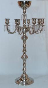 Candelabro de 4 brazos de oro de estilo moderno pulido brillante de latón de gran oferta con cuenco de flores centro de mesa de boda y decoración del hogar - Product Image 3