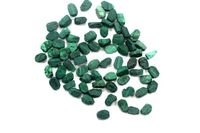10 Pierres précieuses brutes de malachite verte riche de haute qualité, non polies, 14-16 mm, avec effet étoilé et pouvoirs curatifs