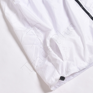 Nuevas chaquetas al por mayor, impermeable, a prueba de viento, transpirable, poliéster personalizado OEM Logo hombres rompevientos chaqueta de lluvia para hombres y mujeres - Product Image 4