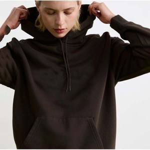 Buena calidad Drop Shoulder Heavyweight Casual Hoodies Fabricantes 500 Gsm Diseño personalizado Pullover Sudaderas con capucha de las mujeres para la venta - Product Image 4