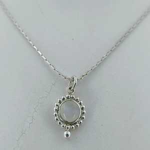 Navya Craft Women's Boho 925 Sterling <b>Silver</b> <b>Necklace</b> with Rainbow Moonstone Birthday Anniversary Wedding Marriage Gift for Wife - Product Image 3