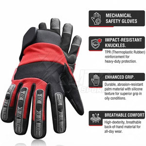 Gants de travail automobiles au design optimal, gants mécaniques à ajustement flexible pour la réparation en garage, l'entretien automobile, le travail avec des machines et la manipulation d'outils - Product Image 5