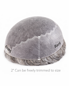 Prothèse capillaire pour hommes en dentelle de qualité supérieure avec base en PU ultra-fine, système de remplacement capillaire Remy à boucles en V, ligne de <span class=keywords><strong>cheveux</strong></span> naturelle - Product Image 4
