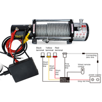 Treuil électrique 10000 lb 12V pour VTT, camion, remorque, bateau, capacité de levage de 2 tonnes