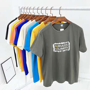 เสื้อยืดคอกลมแขนสั้นผู้ชาย ผ้าฝ้าย 100% ถักทอ ลายเรียบ โลโก้ด้านหน้า ระบายอากาศ แห้งเร็ว ขายส่งจากโรงงาน - Product Image 2