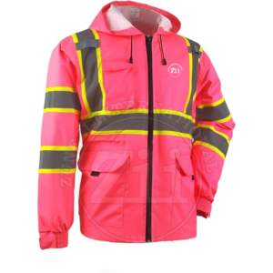 Veste de sécurité d'hiver personnalisée, chemise à manches longues haute visibilité, réfléchissante, construction, sécurité, dur, pour LED flash, coton, classe 2 - Product Image 1