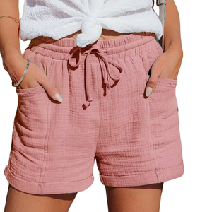 Pantalones cortos deportivos informales de verano para mujer, pantalones cortos deportivos de Color sólido para mujer, gimnasio personalizado, deporte, entrenamiento, comodidad sin costuras - Product Image 1