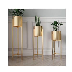 Offre Spéciale nouveau Style nordique pas cher or intérieur Pot de fleur support fonte métal jardin grande plante Pot de fleur support - Product Image 2