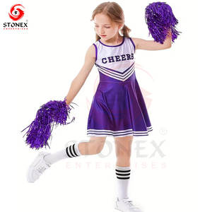 Tenues de cheerleading personnalisées pour filles avec impression du logo de l'équipe, 100% polyester, service OEM, haute qualité - Product Image 4