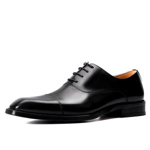 Zapatos Oxford para Hombre, Estilo Oficina y Carrera, Transpirables, Antideslizantes, Ligeros, Parte Superior de Cuero Genuino, Entresuela de Goma, con Cordones - Product Image 5