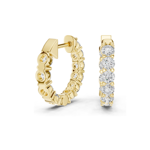 Pendientes de Aro con Diamantes de Laboratorio de 1.6 CT, Claridad VVS-VS EF, Oro de 18KT, 14KT, 10KT y Plata 925, Oro Rosa, Amarillo y Blanco - Product Image 5
