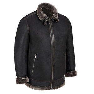 แจ็คเก็ตหนังแท้ผู้ชายขายดี  รับสกรีนโลโก้ ดีไซน์ทรงเข้ารูปยอดนิยม บุขนสัตว์สำหรับฤดูหนาว คุ้มค่ามาก - Product Image 4