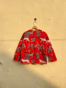 Handmade Cotton Quilted <b>Winter</b> Jacket <b>For</b> <b>Women</b> Short New Animal Print Outerwear Casual Woven Indian Street Style Washed - Product Image 6