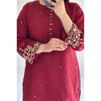 Colección Ssumaira 2025, Hermosamente Bordado, Conjunto de 3 Piezas, Estilo Anarkali Indio-Pakistaní, Ropa de Fiesta para Mujer, Sin Arrugas